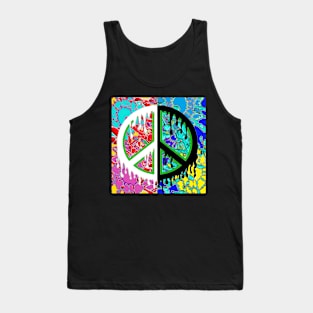 spray peace contrast Tank Top